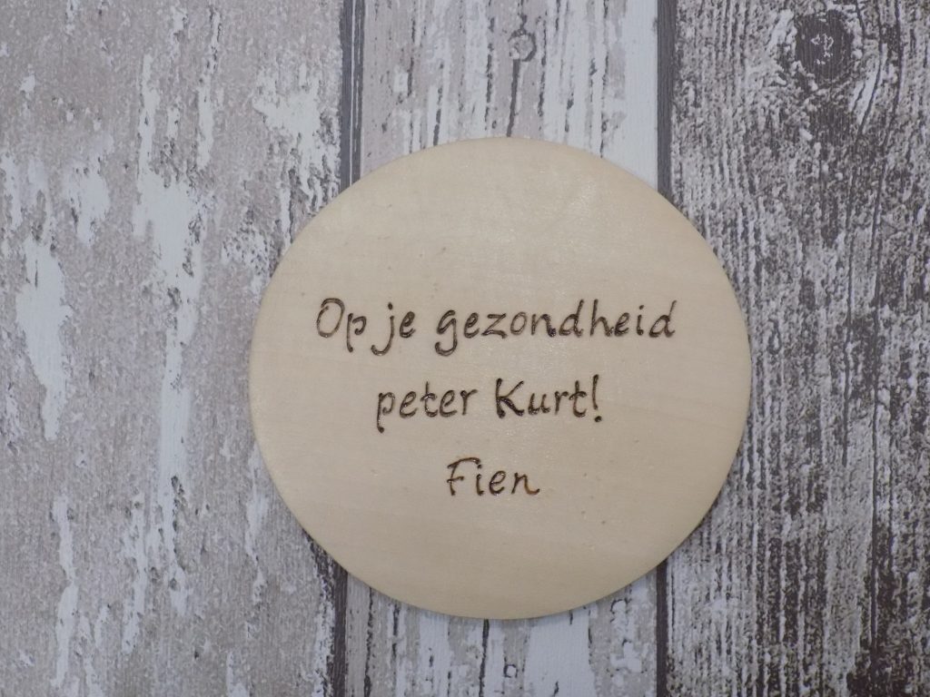 Onderzetter schijf 11 cm beuk 